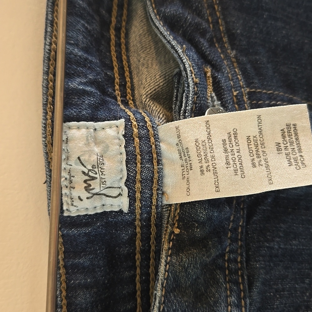 Just My Size Blue Ankle Cropped Jeans - Picture 2 of 6